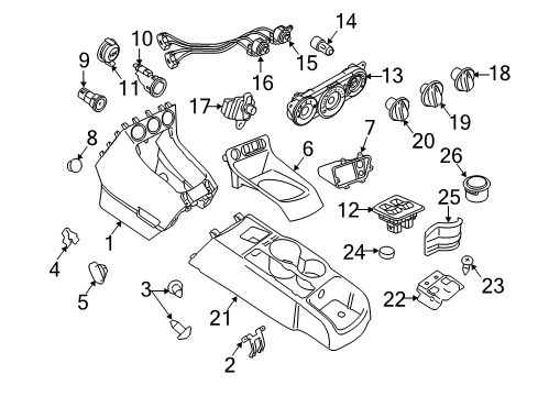 2012 Ford Transit Connect A/C & Heater Control Units Diagram
