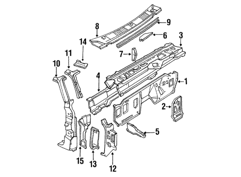 1989 Ford F-350 Rear Seal Diagram for E7TZ-1502824-A