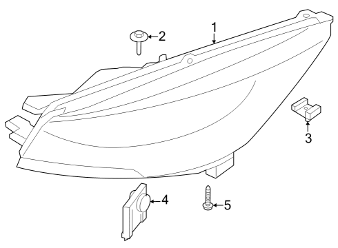 2023 Ford Escape Controller, Driver Side Diagram for PJ6Z-14B284-C