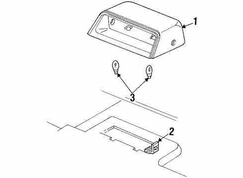 1998 Lincoln Town Car High Mount Lamps Diagram