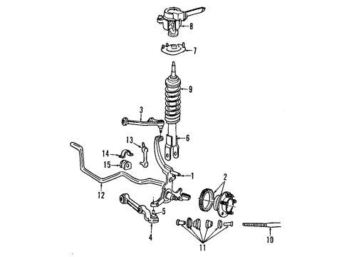 1992 Mercury Cougar Heater Core & Control Valve Diagram