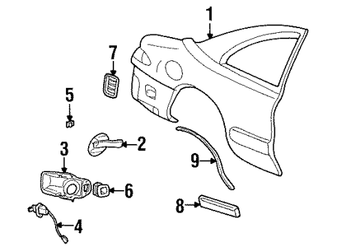 1994 Lincoln Mark VIII Air Valve Diagram for F7OZ-54280B62-AA