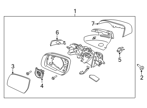 2020 Ford Ranger Outside Mirrors Diagram 2 - Thumbnail