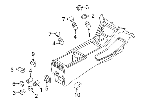 2019 Lincoln Continental Center Console Diagram