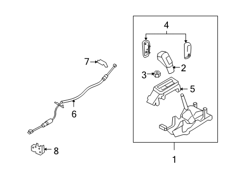 2009 Lincoln MKX Shifter Housing Diagram