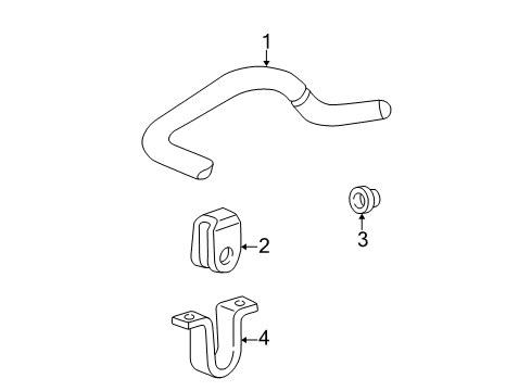 1992 Ford E-150 Econoline Stabilizer Bar & Components - Front Diagram