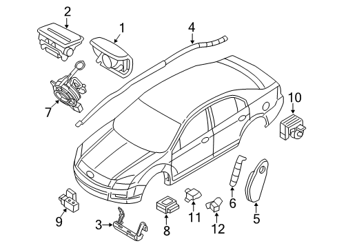 2011 Ford Fusion Air Bag Components Diagram