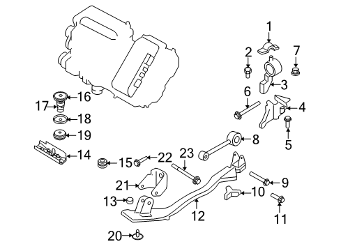 2012 Ford Escape Engine Support Diagram for AM6Z-6P094-A