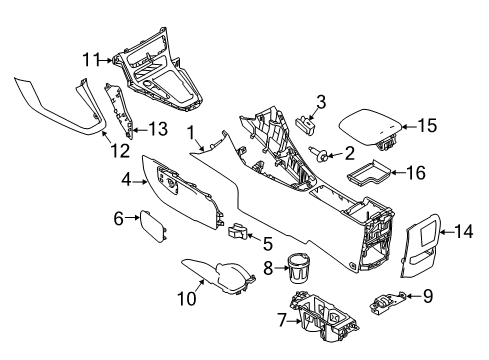 2015 Ford Focus Center Console Diagram