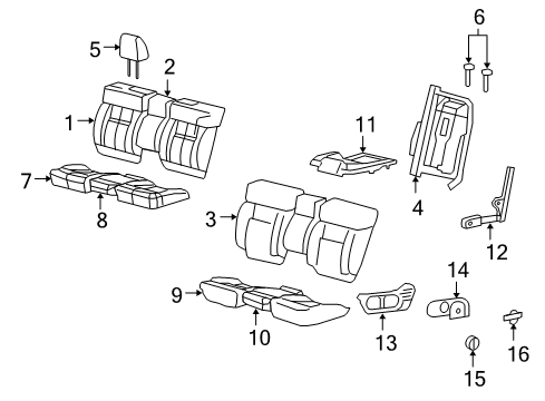 2008 Ford F-150 Front Seat Components Diagram