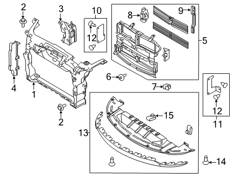 2015 Ford Taurus Radiator Support Diagram