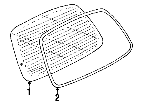 1998 Ford Windstar Weatherstrip Diagram for F58Z-1642084-A