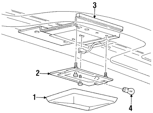 1997 Ford Windstar Overhead Console Diagram 2 - Thumbnail