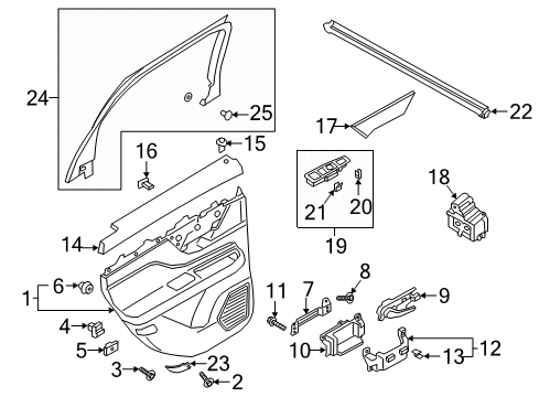 2021 Lincoln Corsair Front Door Diagram