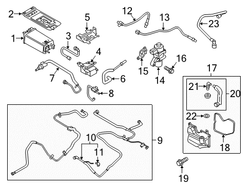 2018 Lincoln MKZ Emission Components Diagram
