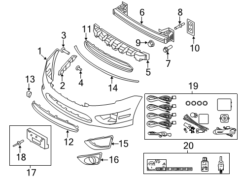 2010 Ford Fusion Side Retainer, Front Passenger Side Diagram for AE5Z-17C947-C