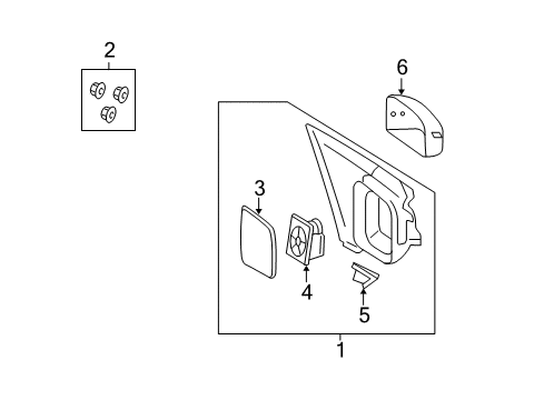 2008 Mercury Sable Outside Mirrors Diagram