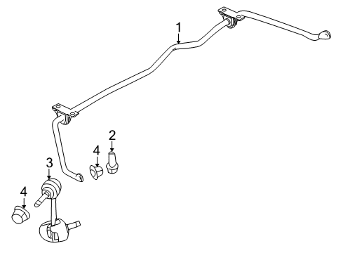 2016 Ford Taurus Rear Suspension, Control Arm Diagram 1 - Thumbnail