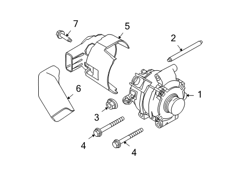 2012 Ford Escape Air Duct, Outer Diagram for 8S4Z-10C392-A
