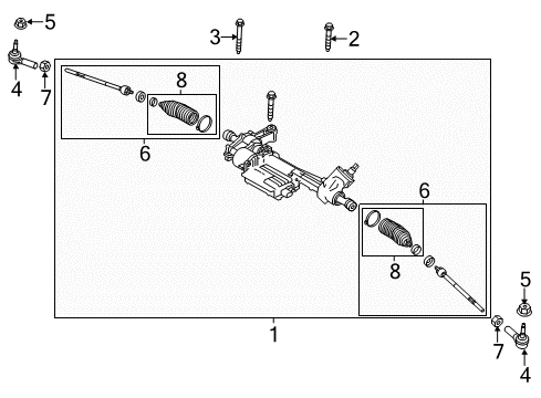 2013 Ford Mustang Steering Gear Diagram for DR3Z-3504-AE