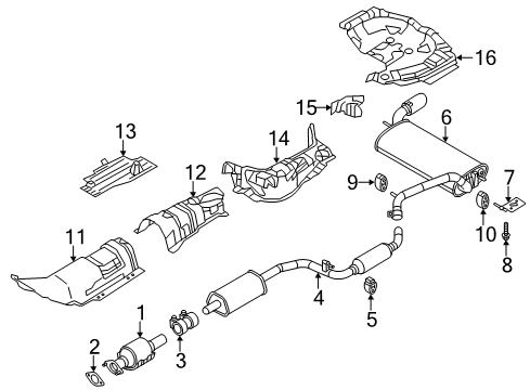 2013 Ford Focus Exhaust Components Diagram