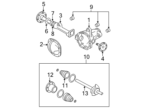 2005 Ford Expedition Carrier & Front Axles Diagram