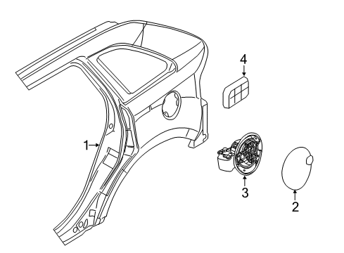 2012 Lincoln MKX Quarter Panel & Components Diagram