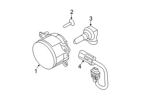 2010 Ford Mustang Wire Harness, Front Diagram for 5L5Z-15A211-AA