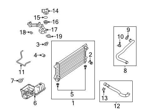 2009 Ford Expedition Radiator & Components Diagram