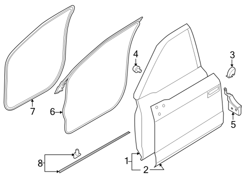 2019 Ford F-150 Front Door Diagram