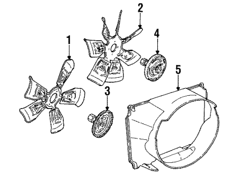 1997 Ford Crown Victoria Cooling System, Radiator, Water Pump, Cooling Fan Diagram