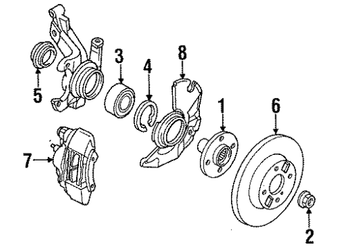 1993 Mercury Tracer Front Brakes Diagram