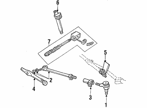 1991 Ford E-150 Econoline P/S Pump & Hoses, Steering Gear & Linkage Diagram