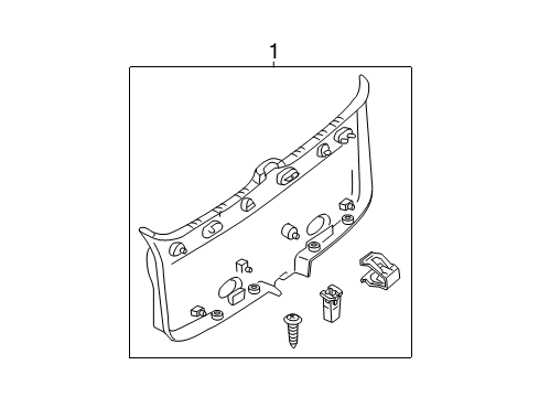2012 Ford Escape Interior Trim - Lift Gate Diagram