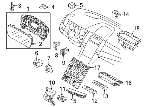 2015 Ford Police Interceptor Sedan A/C & Heater Control Units Diagram