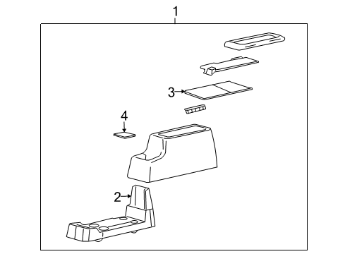 2007 Ford Freestar Console Assembly, Center Diagram for 3F2Z-17045A36-CAC