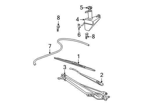2006 Ford F-250 Super Duty Wiper & Washer Components Diagram