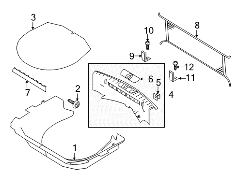 2017 Ford Explorer Interior Trim - Rear Body Diagram