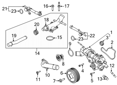 2022 Ford F-150 Water Pump Diagram