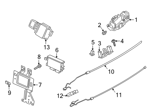 2021 Lincoln Navigator Lock & Hardware Diagram