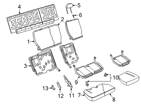 2003 Ford Explorer Sport Trac Seat Cushion Heater Diagram for 3L2Z-78632A23-AA