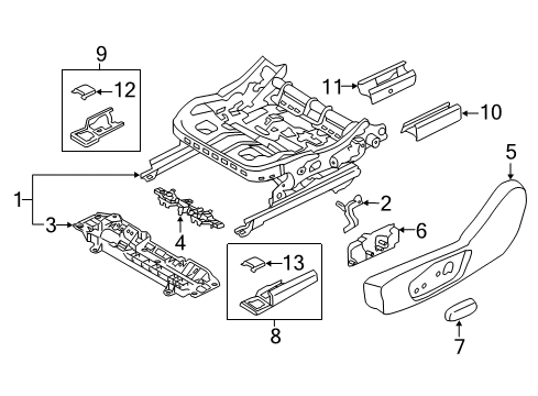 2014 Ford Fusion Tracks & Components Diagram
