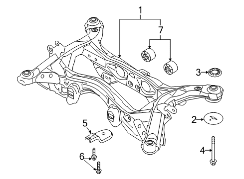 2012 Lincoln MKX Suspension Mounting - Rear Diagram 1 - Thumbnail