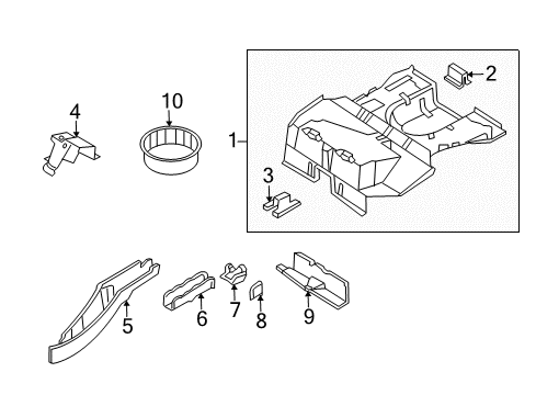 2003 Ford Focus Rear Body - Floor & Rails Diagram