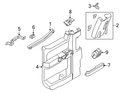 2018 Ford F-350 Super Duty Rear Door Diagram