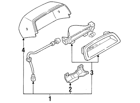 1993 Mercury Tracer High Mount Lamps Diagram