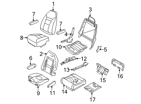 2014 Ford E-150 Second Row Seats Diagram 2 - Thumbnail