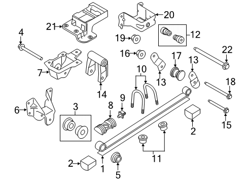 2017 Ford Transit-150 Rear Suspension Components, Stabilizer Bar Diagram