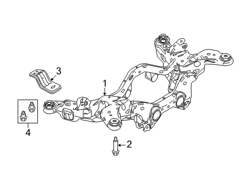 2010 Ford Flex Suspension Mounting - Rear Diagram