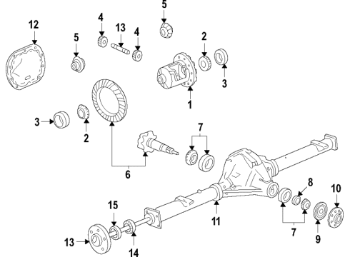 2022 Ford F-150 Rear Axle, Differential, Propeller Shaft Diagram